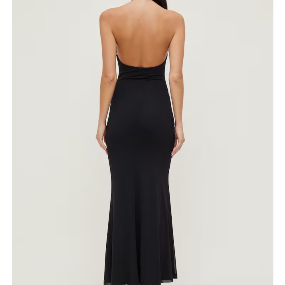 Dynamite Front Drape Mesh Maxi Dress - Picture 2 of 4